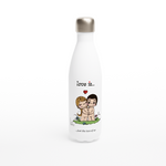 Load image into Gallery viewer, LOVE IS... JUST THE TWO OF US REUSABLE STAINLESS STEEL WATER BOTTLE
