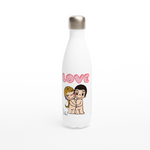 Load image into Gallery viewer, JUST THE TWO OF US REUSABLE STAINLESS STEEL WATER BOTTLE
