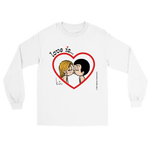 Load image into Gallery viewer, LOVE IS... ...A KISS UNISEX LONG SLEEVE T-SHIRT

