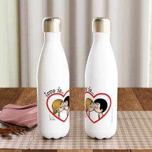 LOVE IS... ...A KISS REUSABLE STAINLESS STEEL WATER BOTTLE