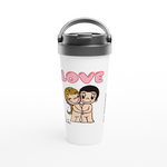 Load image into Gallery viewer, JUST THE TWO OF US STAINLESS STEEL TRAVEL MUG
