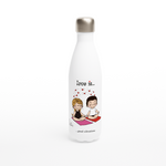Load image into Gallery viewer, LOVE IS... GOOD VIBRATIONS REUSABLE STAINLESS STEEL WATER BOTTLE
