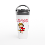 Load image into Gallery viewer, WARM AND CUDDLY STAINLESS STEEL TRAVEL MUG
