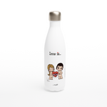 Load image into Gallery viewer, LOVE IS... A GIFT REUSABLE STAINLESS STEEL WATER BOTTLE

