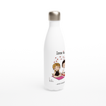 Load image into Gallery viewer, LOVE IS... GOOD VIBRATIONS REUSABLE STAINLESS STEEL WATER BOTTLE
