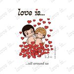 Load image into Gallery viewer, Love is... all around personalized poster by Kim Casali. 
