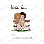 Load image into Gallery viewer, Love is... someone very special personalized poster art print by Kim Casali. 
