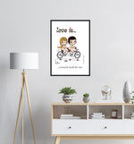 Load image into Gallery viewer, LOVE IS... A BICYCLE BUILT FOR TWO ART PRINT
