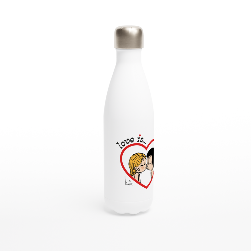 LOVE IS... ...A KISS REUSABLE STAINLESS STEEL WATER BOTTLE