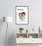 Load image into Gallery viewer, LOVE IS... GIVING HIM A LOT OF LIP ART PRINT
