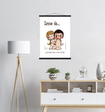 Load image into Gallery viewer, LOVE IS... GIVING HIM A LOT OF LIP ART PRINT
