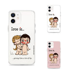 Load image into Gallery viewer, LOVE IS... GIVING HIM A LOT OF LIP PHONE CASE
