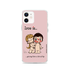 LOVE IS... GIVING HIM A LOT OF LIP PHONE CASE