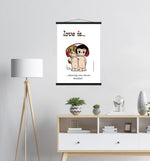 Load image into Gallery viewer, LOVE IS... SHARING ONE STEREO HEADSET VINTAGE ART PRINT
