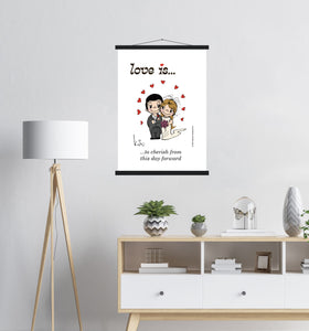 LOVE IS... TO CHERISH FROM THIS DAY FORWARD WEDDING ART PRINT