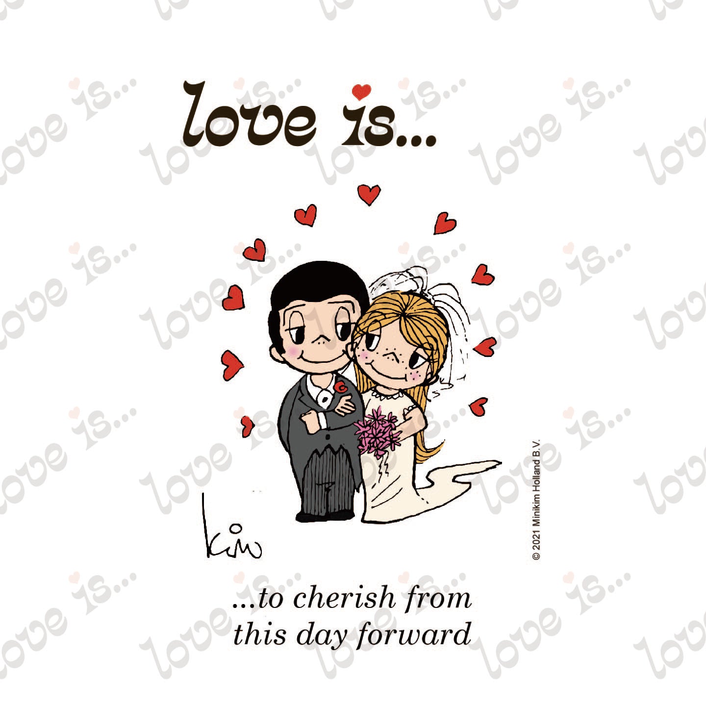 LOVE IS... TO CHERISH FROM THIS DAY FORWARD WEDDING ART PRINT