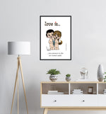 Load image into Gallery viewer, LOVE IS... TWO STRAWS IN THE ICE CREAM SODA VINTAGE ART PRINT
