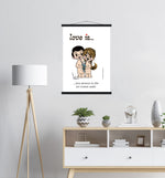 Load image into Gallery viewer, LOVE IS... TWO STRAWS IN THE ICE CREAM SODA VINTAGE ART PRINT
